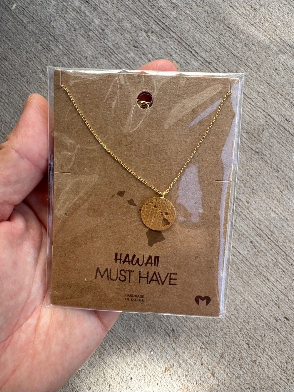 Gold Hawaii Globe Pendant Necklace